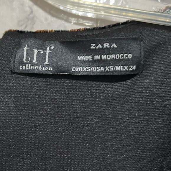 ZARA Leopard print velvet long sleeve dress XS - Picture 5 of 8